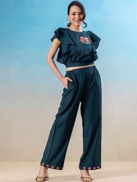AmarAsha Teal Co-ord Set